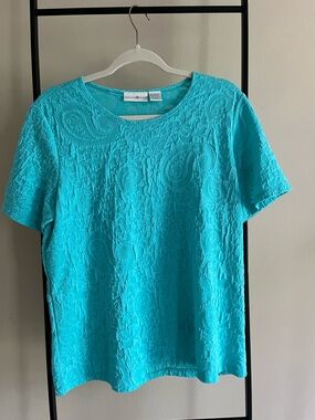 Preswick & Moore Paisley Damask Textured Knit Shirt XL